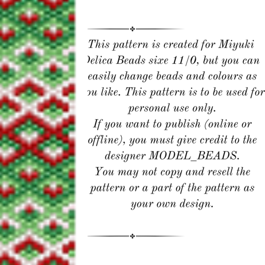 Christmas Cheer Peyote Stitch Bracelet