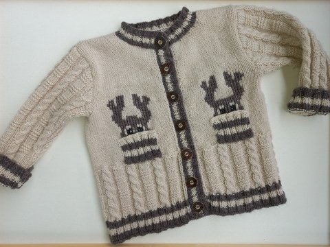 Strickanleitung Kindertrachtenjacke, Gr. 110/116, Schurwolle, viele Details