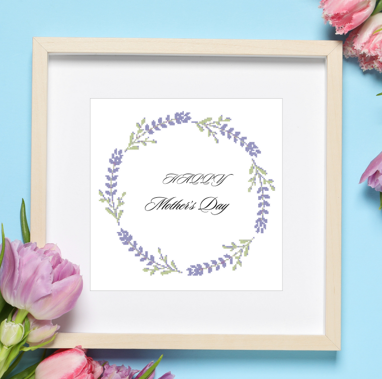 Stickvorlage Kreuzstich Blumen Rahm 14Ct Sticken