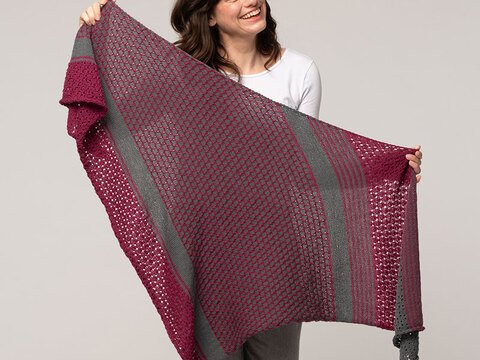 Strickanleitung Dreiecktuch "Cablé Gitti" 765077