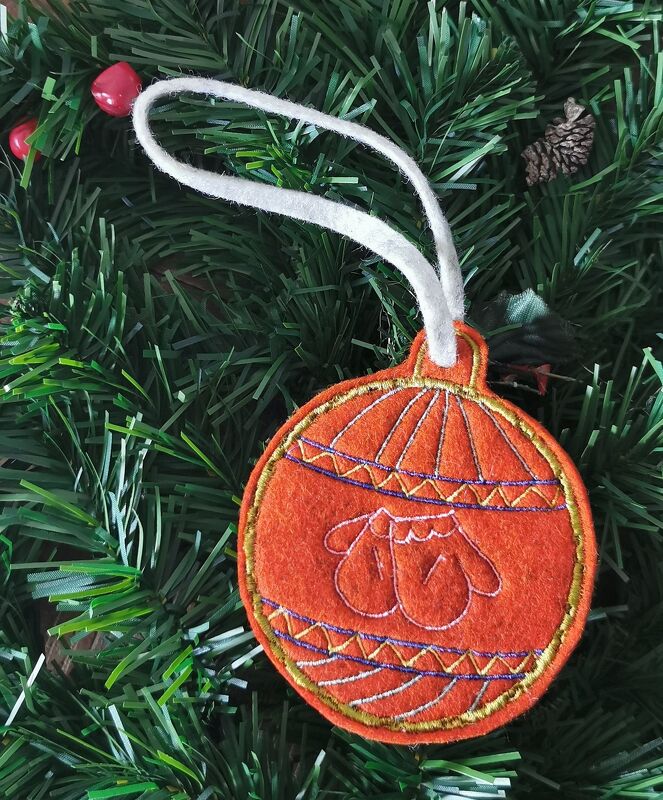 Stickdatei ITH - Weihnachtskugel 5 - Handschuhe - Bild 5