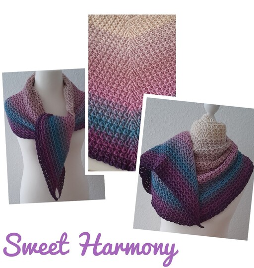 flaches und tiefes Dreieckstuch Sweet Harmony