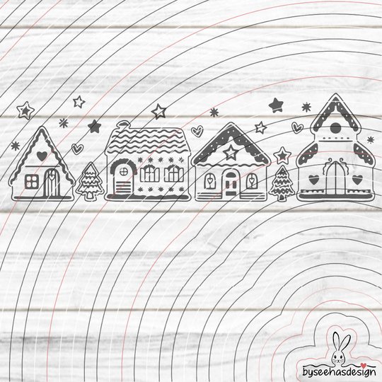 Weihnachtsdorf Plotterdatei SVG DXF