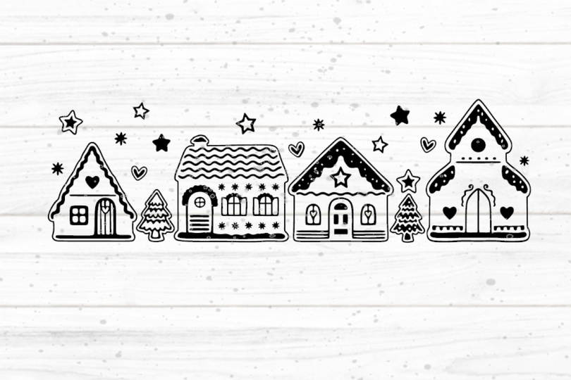 Weihnachtsdorf Plotterdatei SVG DXF FCM