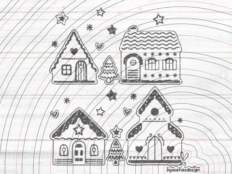Weihnachtsdorf Plotterdatei SVG DXF