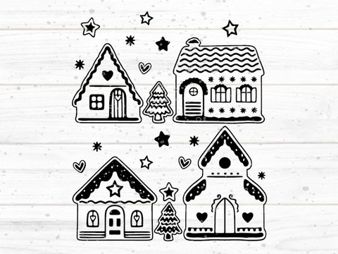 Weihnachtsdorf Plotterdatei SVG DXF FCM