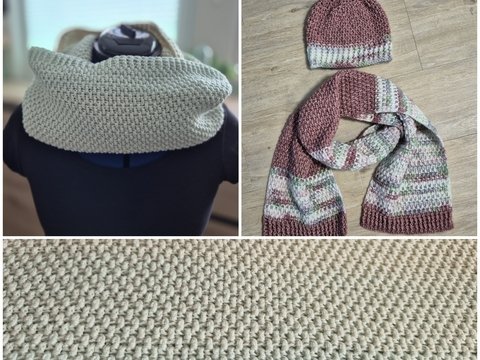 Häkelanleitung Schal, Loop und Mütze Eka (unisex)