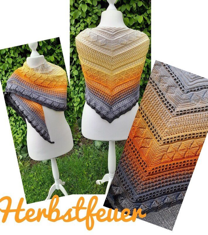 flaches Dreieckstuch Herbstfeuer