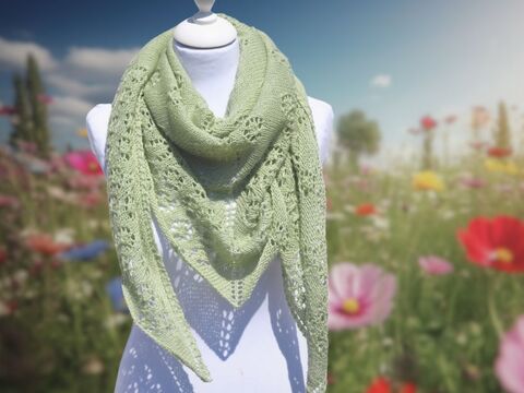 Strickanleitung Flowers + Lime