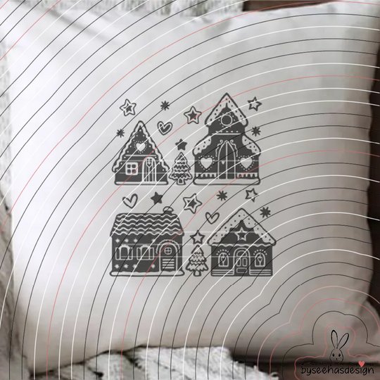 Weihnachtsdorf 2 Plotterdatei SVG DXF