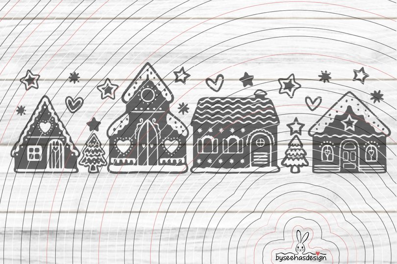 Weihnachtsdorf 2 Plotterdatei SVG DXF