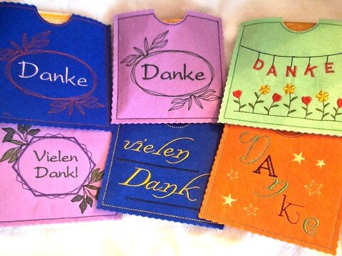 Stickdatei Schokohülle SET danke für quadratische Schokotafel