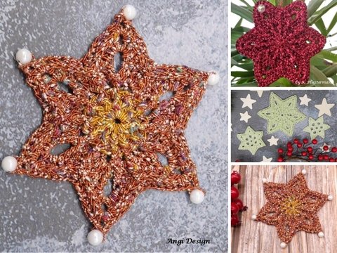 Häkelanleitung Sterne in 3 verschiedenen Größen