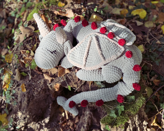 XXL Weihnachtsdrache Häkelanleitung | 1,20m