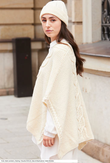 Dream-Team: Set aus Poncho und Beanie