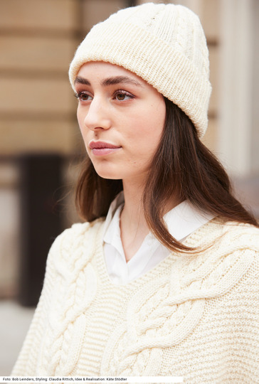 Dream-Team: Set aus Poncho und Beanie