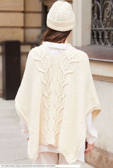 Dream-Team: Set aus Poncho und Beanie