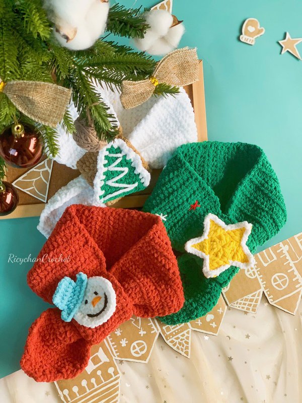 Christmas neck warmer crochet pattern - Christmas gift crochet - Image 4