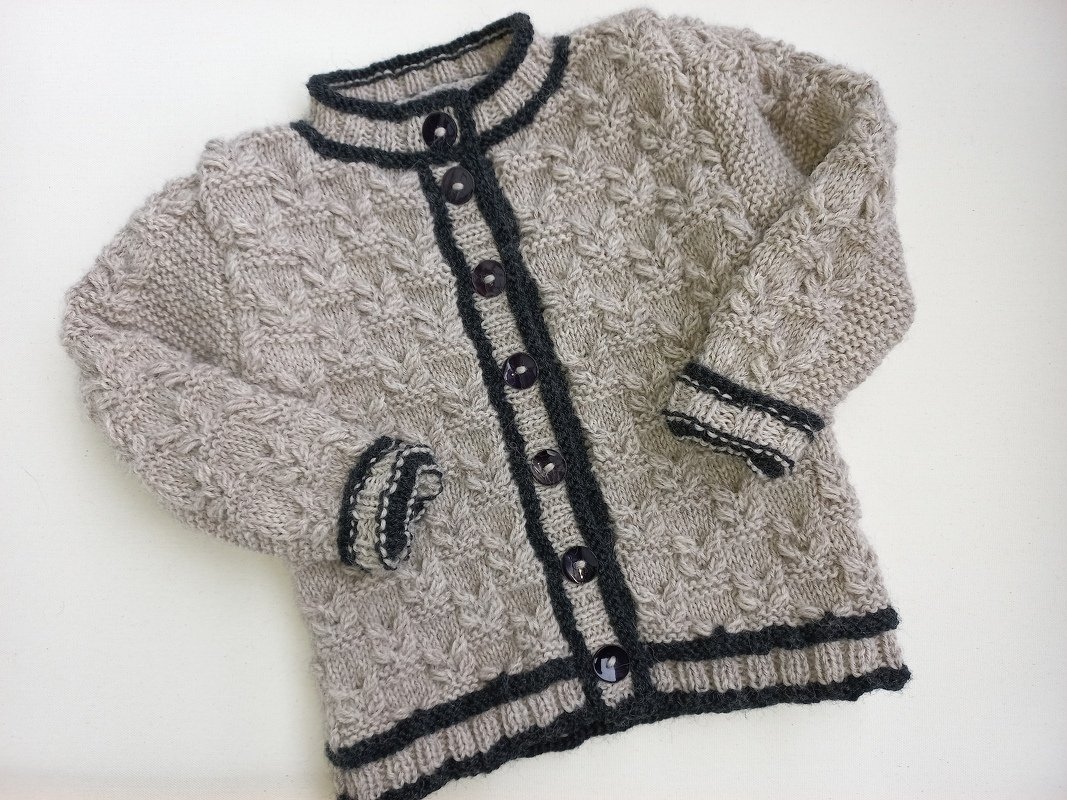 Strickanleitung Kinder(trachten)jacke Gr. 98/104,3-4J reine Schurwolle,PDF,