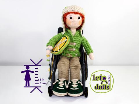 Jesse, Medium Crochet Doll Pattern, Amigurumi, 18"/ 46 cm Tall