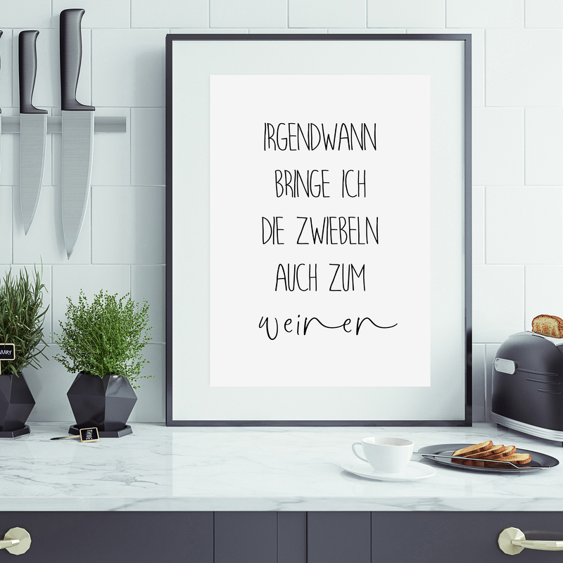 Poster Küche ZWIEBELN Postervorlage