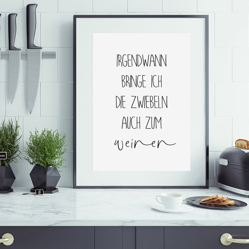 Poster Küche ZWIEBELN Postervorlage - Bild 2