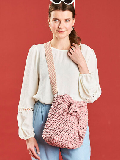 TASCHE ROSI, tunesisch gehäkelt