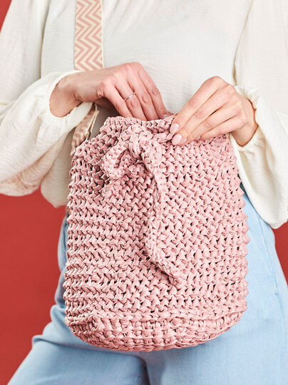 TASCHE ROSI, tunesisch gehäkelt