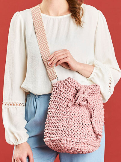 TASCHE ROSI, tunesisch gehäkelt