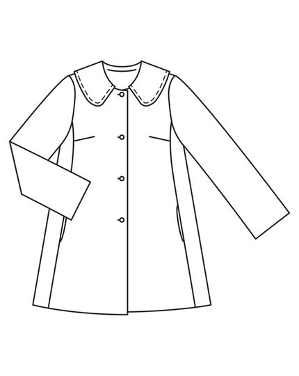 burda Schnittmuster Damen kurzer Mantel #5872B Gr. 48-56