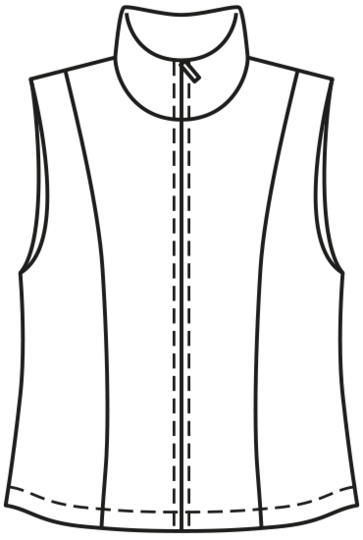burda Schnittmuster Damen Weste mit Stehkragen 02/2020 #1A Gr. 34-44
