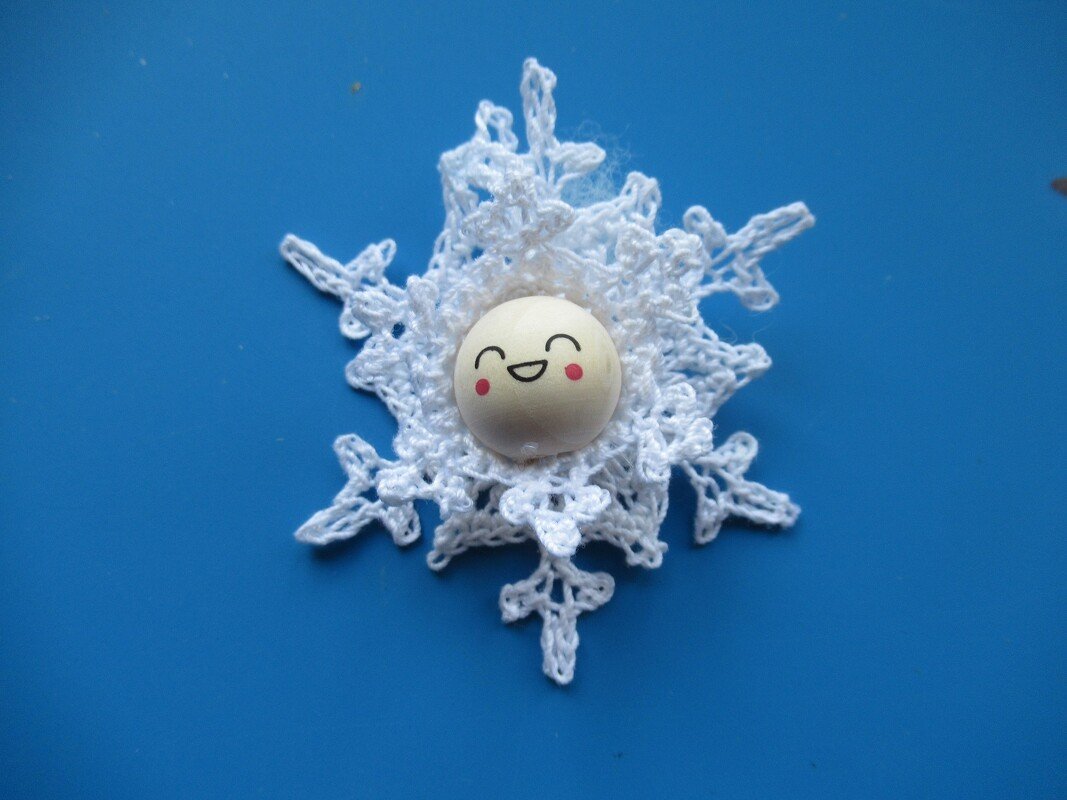 Häkelanleitung Schneeflöckchen-Anhänger - Bild 2