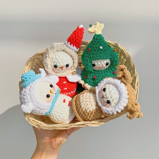 Christmas gift set crochet pattern - Bunny Christmas - PDF in English only