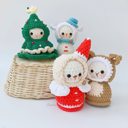 Christmas gift set crochet pattern - Bunny Christmas - PDF in English only