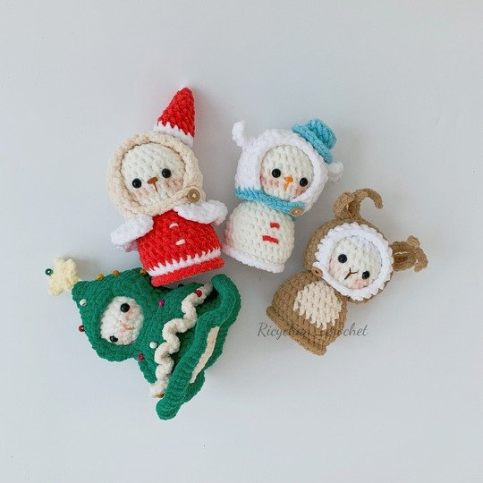 Christmas gift set crochet pattern - Bunny Christmas - PDF in English only