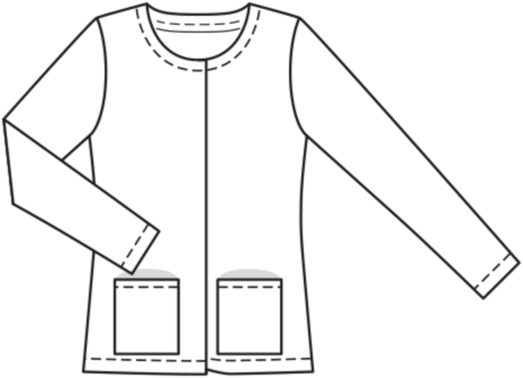 burda Schnittmuster Damen Cardigan-Blazer mit Taschen 01 2021 #5C Gr. 34-44
