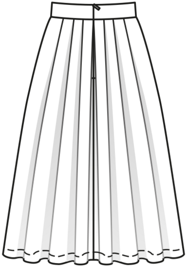 burda Schnittmuster Damen eleganter Faltenrock 10/2021 #103 Gr.72-88