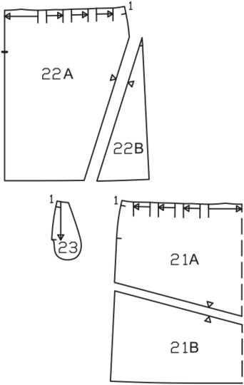 burda Schnittmuster Damen eleganter Faltenrock 10/2021 #103 Gr.72-88