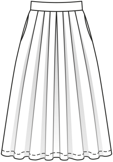 burda Schnittmuster Damen eleganter Faltenrock 10/2021 #103 Gr.72-88