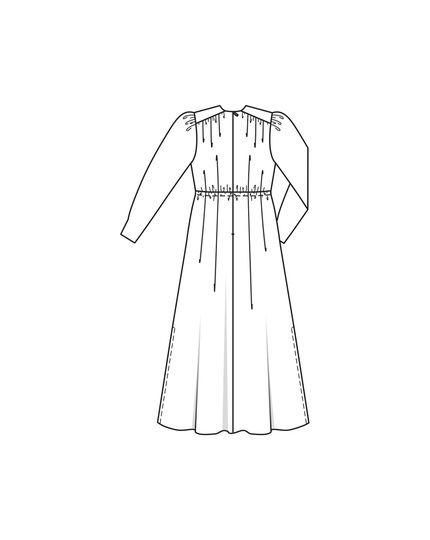 burda Schnittmuster Maxikleid mit Puffärmeln 04/24 #105 Gr. 36-48