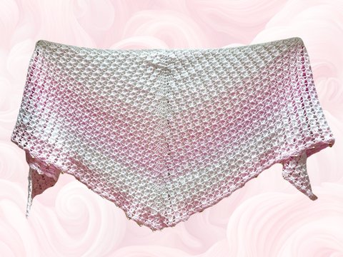 Häkelanleitung flaches Dreieckstuch "Zuckerwatte"