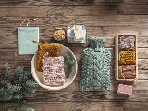 Bade-Utensilien stricken