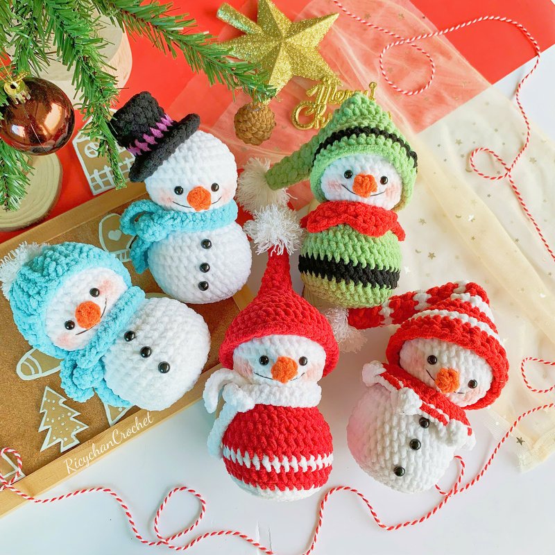 Christmas Bundle 5in1 Snowman Crochet Pattern - PDF Pattern in English only - Image 2
