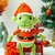 Green Frog christmas PDF pattern - amigurumi green frog christmas pattern