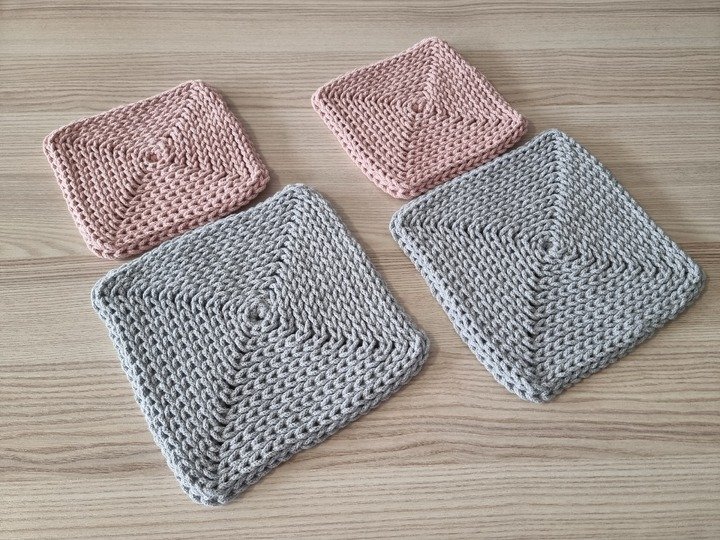 "QuadratZauber" Platzdeckchen / Untersetzer 3 Größen häkeln PDF-Anleitung