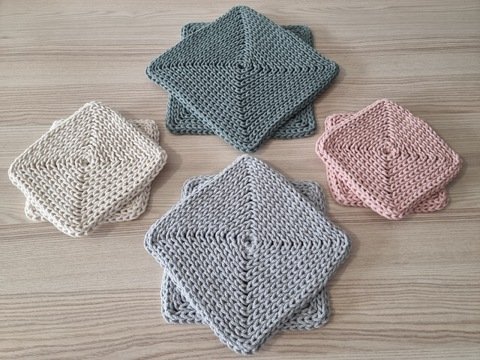 "QuadratZauber" Platzdeckchen / Untersetzer 3 Größen häkeln PDF-Anleitung