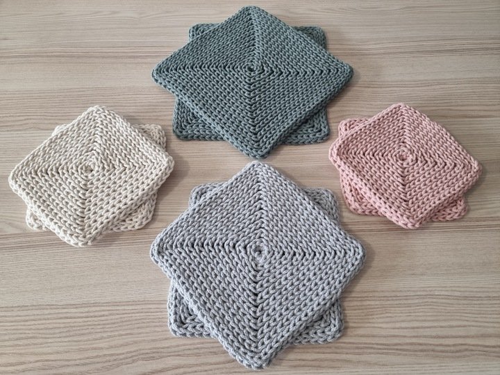 "QuadratZauber" Platzdeckchen / Untersetzer 3 Größen häkeln PDF-Anleitung