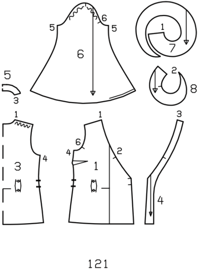 burda Schnittmuster Damen Wickelbluse - Volants 10/2011 #121 Gr. 36-44