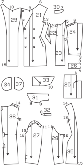burda Schnittmuster Herren Cabanjacke 10/2018 #128 Gr. 48-58