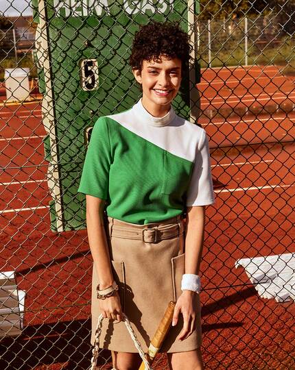 burda Schnittmuster Damen-T-Shirt mit Stehkragen 03/24 #116 Gr. 34-44